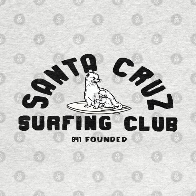 841 Santa Cruz Surfing Club with baby B&W by REDWOOD9